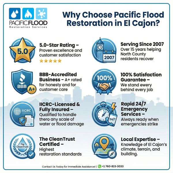 Why Choose Pacific Flood Restoration in El Cajon?